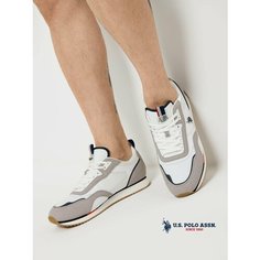 Кроссовки U.S. POLO ASSN. Весна-лето 2025, полнота 6 (RU)/ на среднюю стопу, размер 40, бело-серый