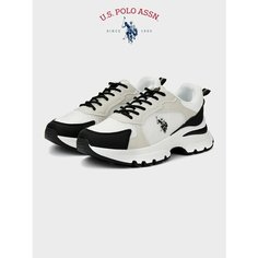 Кроссовки U.S. POLO ASSN. Весна-лето 2025, полнота 6, размер 38, черный/белый