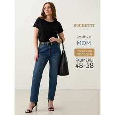 Джинсы мом Bochetti Большие размеры, размер 34/30, cиний