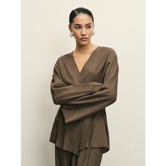 Блуза Zarina, размер 2XS (RU 40), хаки/оливковый