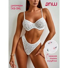 Комплект нижнего белья 2Night Wear, размер 2XL, белый/розовый