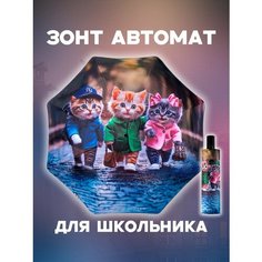 Смарт-зонт Под дождем, голубой/зеленый/коричневый
