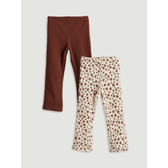 Легинсы LC Waikiki, комплект из 2 шт., размер 5-6 лет, черный, белый