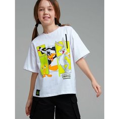 Футболка playToday, размер 128, белый