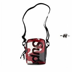 Сумка кросс-боди Supreme, фактура матовая, красный, черный