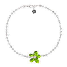 Колье Hola Jewelry, стекло, длина 40 см, оливковый