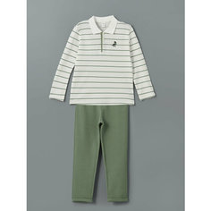 Комплект одежды LC Waikiki, размер 7-8 лет, зеленый, экрю