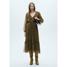 Платье MANGO OAK, размер M, зеленый