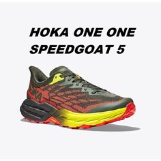 Кроссовки HOKA ONE ONE, полнота D, размер 10.5 USA; 10 UK; 44 2/3 EUR; 28.5 см (примерно на российский 43*), красный, желтый, черный