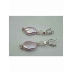 Серьги Анна Виноградова, розовый кварц, фиолетовый