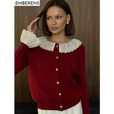 Кардиган EMBERENS, размер 40;46, , бордовый, бордовый
