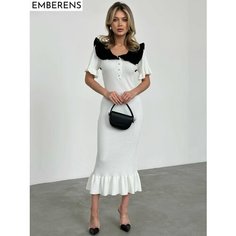 Платье EMBERENS Весна-лето 2025, размер M, бело-черный