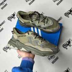 Кроссовки adidas Ozweego, размер 42 eu / 8,5 US / 26,5 см, коричневый, бежевый, зеленый