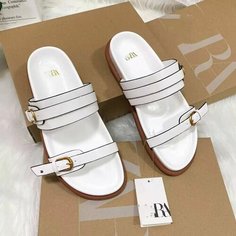 Босоножки сандалии zara, размер 245mm, белый Нет бренда