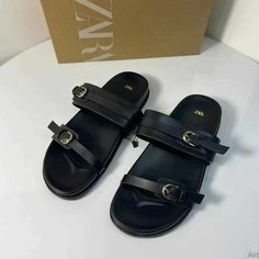 Босоножки сандалии zara, размер 260MM, черный Нет бренда
