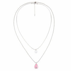 Колье Hola Jewelry, 2 шт., длина 60 см, розовый