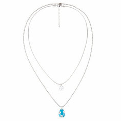 Колье Hola Jewelry, 2 шт., длина 60 см, голубой
