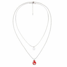 Колье Hola Jewelry, 2 шт., длина 60 см, красный