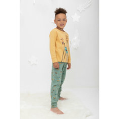 Пижама crockid К 1541/25/пшеница,гонки на весеннем зеленом, размер 52/80, желтый, зеленый
