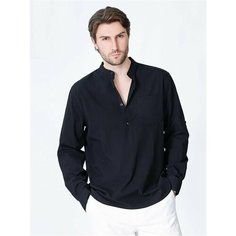 Рубашка Uniqlo Весна-лето 2025, размер M, черный