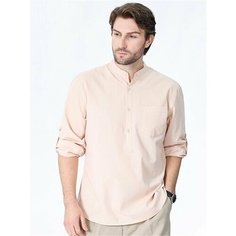 Рубашка Uniqlo Весна-лето 2025, размер 3XL, абрикосовый