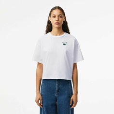 Футболка LACOSTE, размер T38, белый/белый