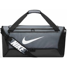 Сумка саквояж NIKE, фактура зернистая, серый