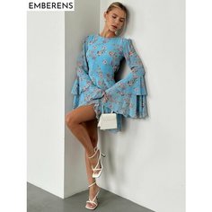 Платье EMBERENS Весна-лето 2025, размер 48, голубой