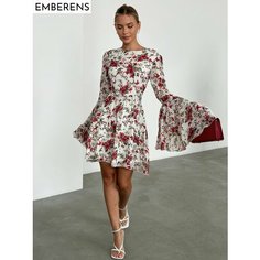 Платье EMBERENS Весна-лето 2025, размер 48, бело-красный
