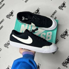Кеды NIKE SB Zoom Blazer Low XT, размер 44 eu / 10 US / 28 см, черный матовый