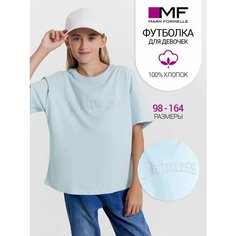 Футболка MARK FORMELLE Для девочек, размер 140/146, голубой