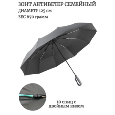 Смарт-зонт , серый/черный Кофанов