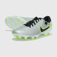 Бутсы NIKE Tiempo Legend 10 Academy FG/MG, размер 10 US, серебро