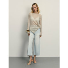 Джинсы кюлоты Zarina culottes, размер S (RU 44), ультра светлый индиго