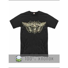 Футболка RexTex Черепа, размер 50, черный