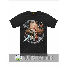 Футболка RexTex Черепа, размер 56, черный