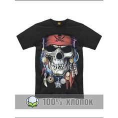 Футболка RexTex Черепа, размер 54, черный