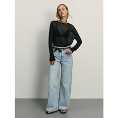 Джинсы широкие Zarina wide leg, размер M (RU 46)/170, голубой