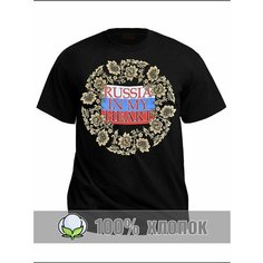Футболка RexTex Россия, размер 50, черный