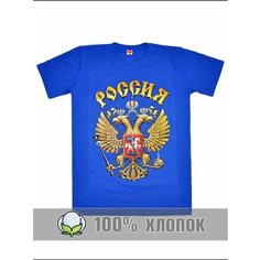 Футболка RexTex Россия, размер 48, синий