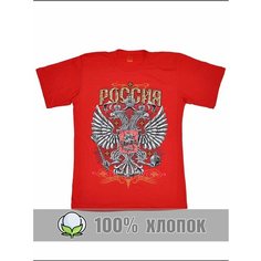 Футболка RexTex Россия, размер 52, красный