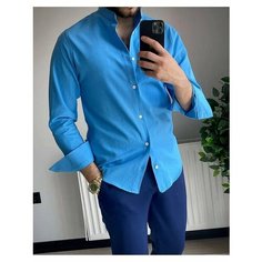 Рубашка SKOS Fashion, размер S, cиний