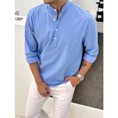 Рубашка SKOS Fashion, размер 6XL, Темно-голубой