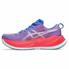 Кроссовки ASICS, размер 8 US, 26 см, 40 RUS, фиолетовый, голубой, розовый