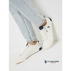 Кеды U.S. POLO ASSN. Весна-лето 2025, полнота 6 (RU)/ на среднюю стопу, размер 40, белый