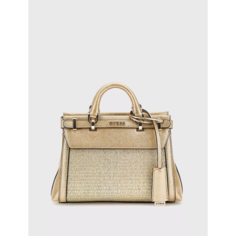 Сумка тоут GUESS, фактура зернистая, золотистый