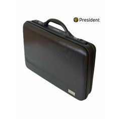 Портфель President, фактура гладкая, зернистая, черный