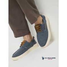Полуботинки U.S. POLO ASSN., размер 44, синий/коричневый