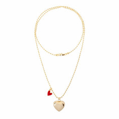 Колье Hola Jewelry, длина 70 см, золотой, красный