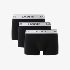 Трусы LACOSTE, комплект из 3 шт., размер XXL, черный